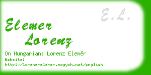 elemer lorenz business card